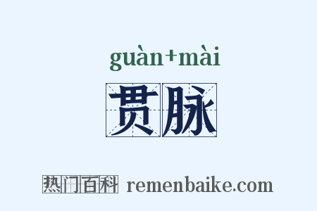 贯脉是什么意思的图片